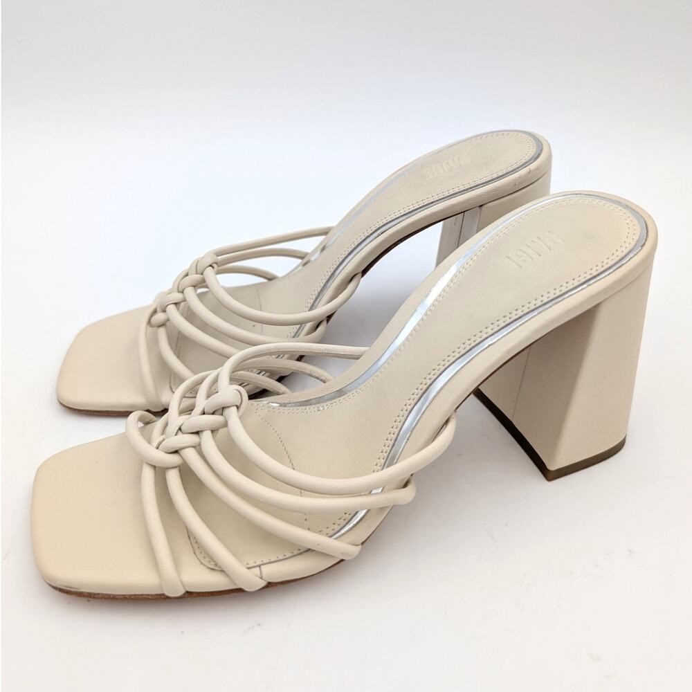 Paige Becca Slip On Strappy High Heel Sandals Women's Bone Size US7